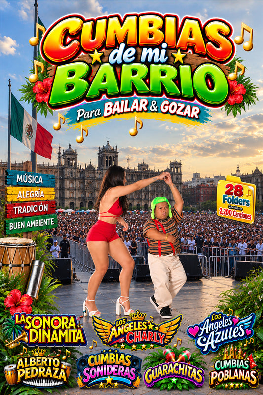 Cumbias de mi barrio en USB