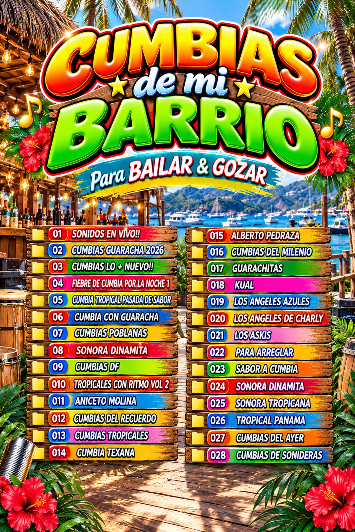 Cumbias de Mi Barrio en USB