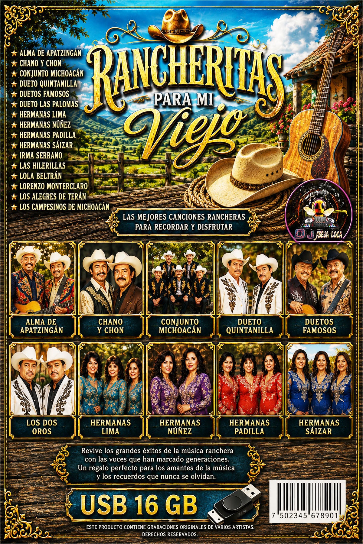 RANCHERITAS PA MI VIEJO en USB