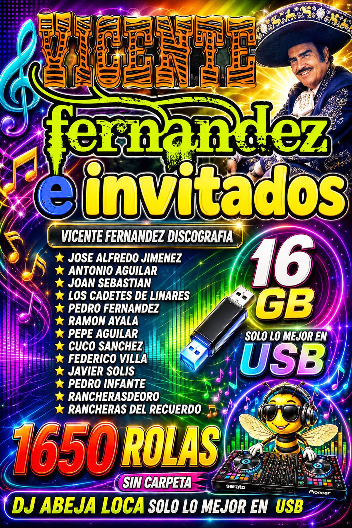 Vicente Fernandez & Invitados en USB