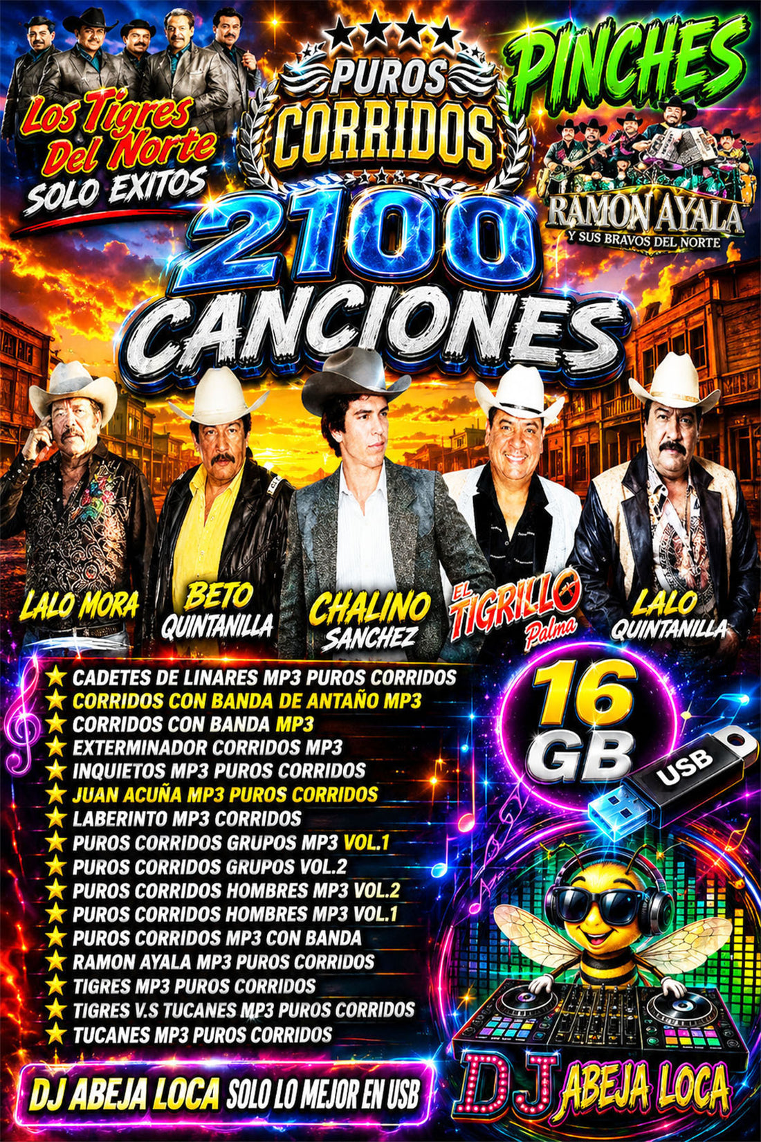 PUROS PINCHES CORRIDOS en USB