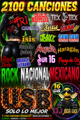ROCK NACIONAL MEXICANO 2100 canciones en USB